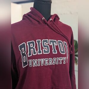 Vintage Bristol University Maroon Hoodie